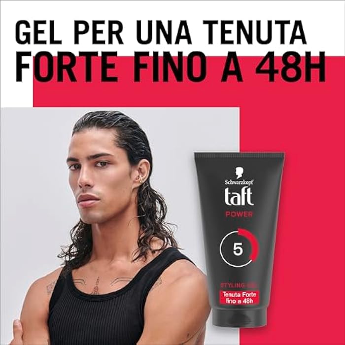 Schwarzkopf Taft Power Styling Gel 150ml, Strong Hold Hair Gel Up to 48h, Vegan Formula, Gentle on Hair and Scalp - Image 2